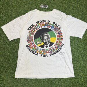 Vintage 90s Nelson Mandela Campaign Tee